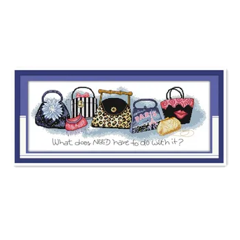 

11CT 14CT multi-standard cross stitch embroidery embroidery fashion bag cross stitch kit manual diy decorative painting