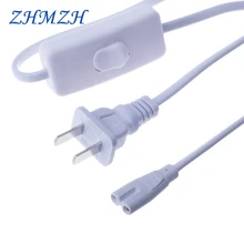 T4 T5 шнур питания с переключателем для светодиодный и флуоресцентная лампа удлинители адаптер кабельного штекера питания 1 м