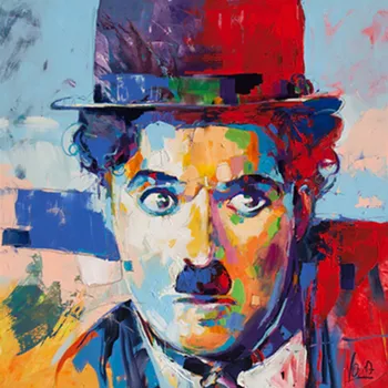 

Painting By Numbers DIY Dropshipping 40x50 50x65cm Color Chaplin's portrait Figure Canvas Wedding Decoration Art picture Gift