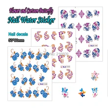 Цветок 22 листа/Лот 11 видов стилей красочная наклейка с цветком для ногтей переводные наклейки для ногтей украшение BLE1544-1554