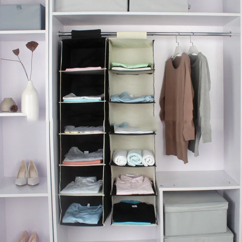 6 Grids Oxford Cloth Multi-layer Large Capacity Storage Bags For Wardrobe Handbags Towel Clothes Sundries Hanging Organizer Case | Дом и сад
