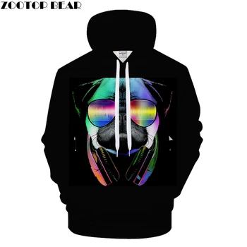 

Glasses Bear Hoodies Funny Hoody Men Sweatshirt 3D Pullover Anime Tracksuit Autumn Hooded Streatwear Coat Drop Ship ZOOTOPBEAR
