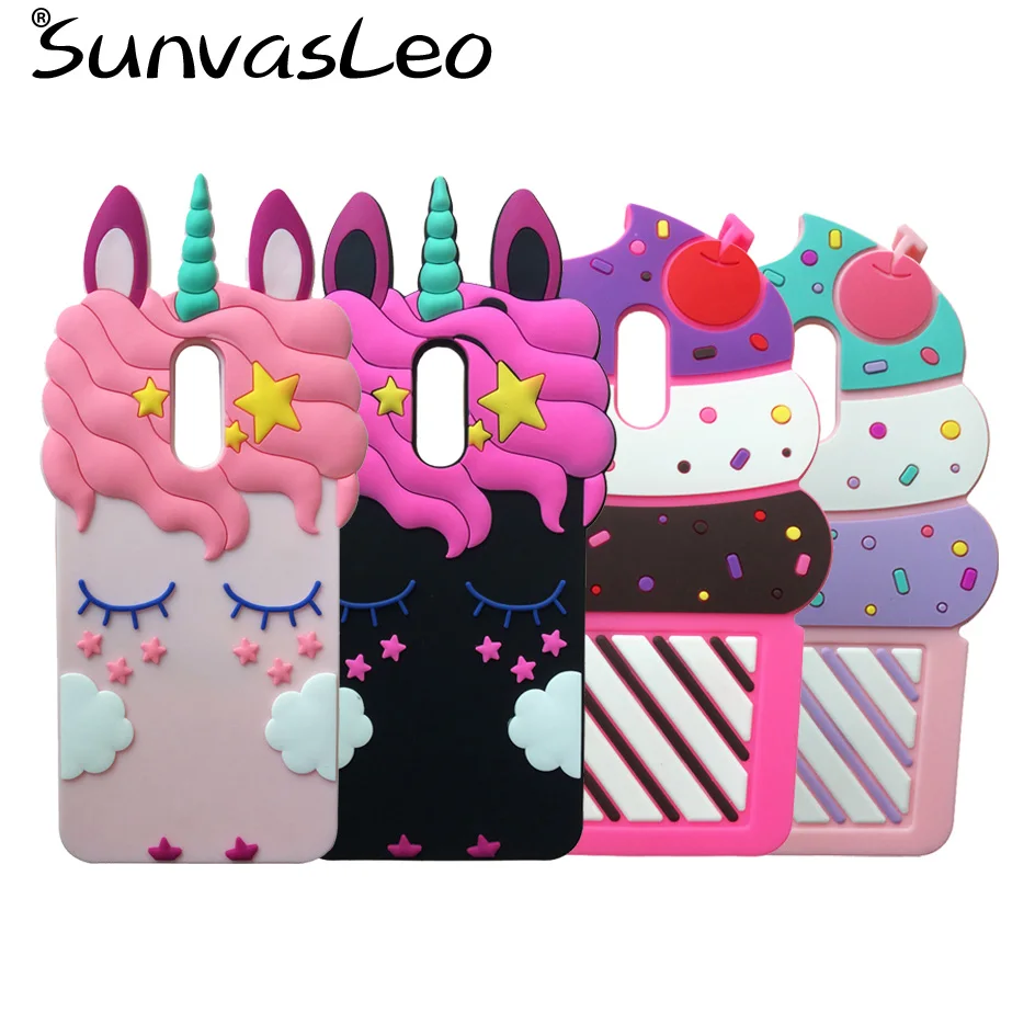 

For LG Q Stylo 4 Q710MS 6.2" 3D Soft Silicone Case Cartoon Unicorn Cupcake Rubber Silicone Phone Cover Shell Shockproof Cases