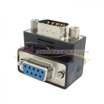 

D-Sub RS232 9Pin Male to Female Up Angled 90 Degree Extension Adapter