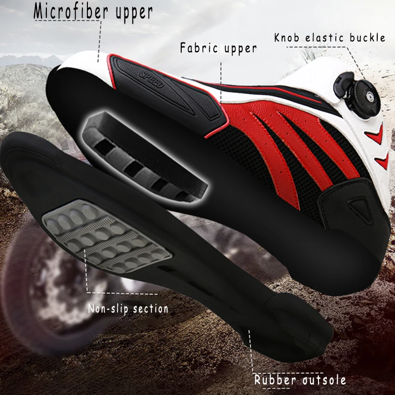 CUNGEL/Мужская обувь из сетчатого материала для шоссейного велосипеда; обувь для езды на мотоцикле; женская обувь для велоспорта; обувь из сетчатого материала для гонок на горном велосипеде; ботинки в байкерском стиле