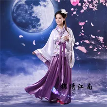 Фиолетовое Женское древнее платье императрицы династии Тан традиционное ханьфу, косплей женская одежда Китайский древний костюм