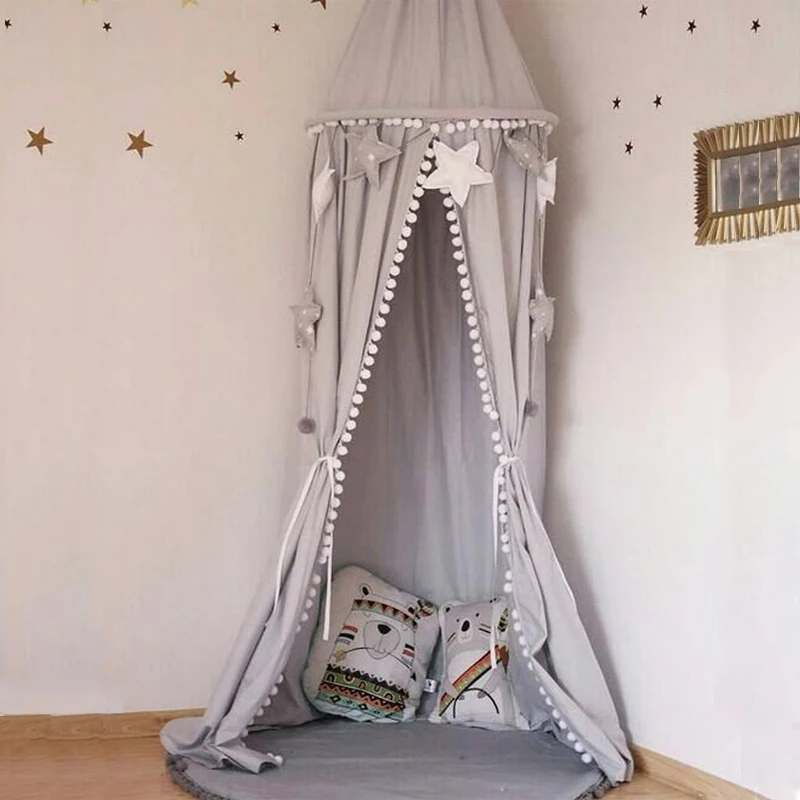 ベビーベッドカーテン子供の部屋の装飾ベビーベッド綿のテントベビーモスキートネット写真アクセサリー