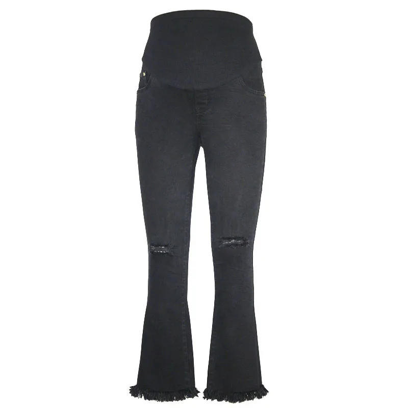 2018 New Spring Broken Pants Woman Ripped Jeans Horn Grinding Pregnant Care Belly Trousers Fashion Maternity Pregnancy Clothes 2018 New Spring Broken Pants Woman Ripped Jeans Horn Grinding Pregnant Care Belly Trousers Fashion Maternity Pregnancy Clothes