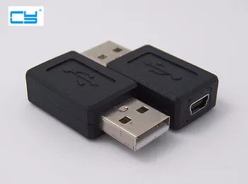 

2PCS USB 2.0 A Male to Mini USB 5pin Female Adapter Free Shipping