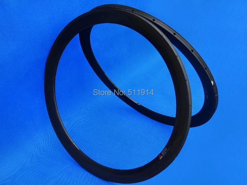 

FLYXII Brand New Full Carbon Glossy Bicycle Wheel 50mm Road Bike 700C Tubular Rim (Front and Rear)