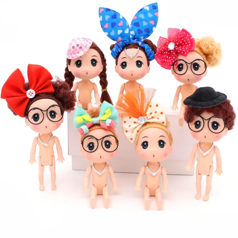 

3pcs/lot Hot sales 12 cm Cute Korean wedding cute dolls wholesale Children's toy key pendant Doll Color random