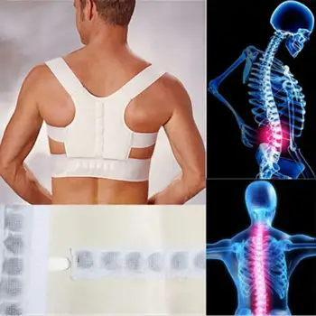 Orthopedic Back Support Belt Correct Posture Brace Correcteur de Posture 12 Magnets Magnetic Posture Corrector Men  XL XXL