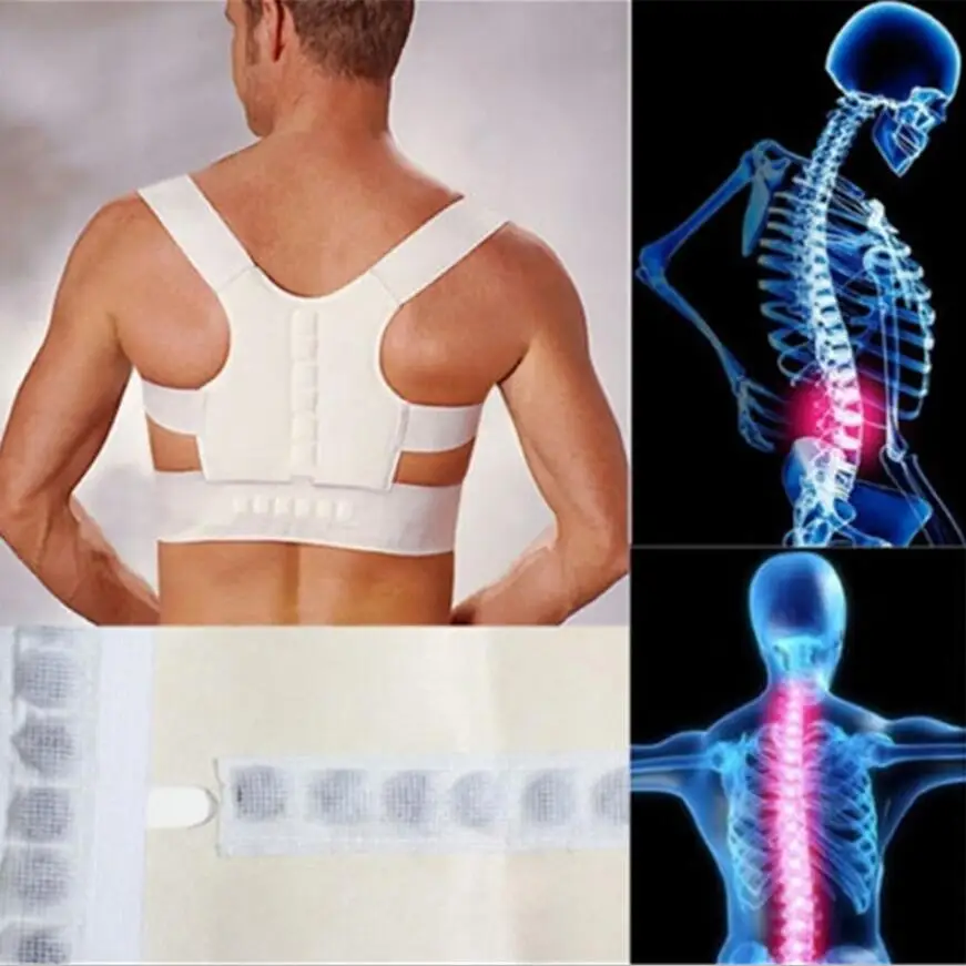 

Orthopedic Back Support Belt Correct Posture Brace Correcteur de Posture 12 Magnets Magnetic Posture Corrector Men XL XXL B001