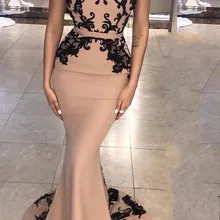 Длинное сатиновое вечернее платье русалки цвета шампанского, длинное черное кружевное платье с аппликацией и открытыми плечами, вечерние платья, платье для выпускного вечера в Дубае