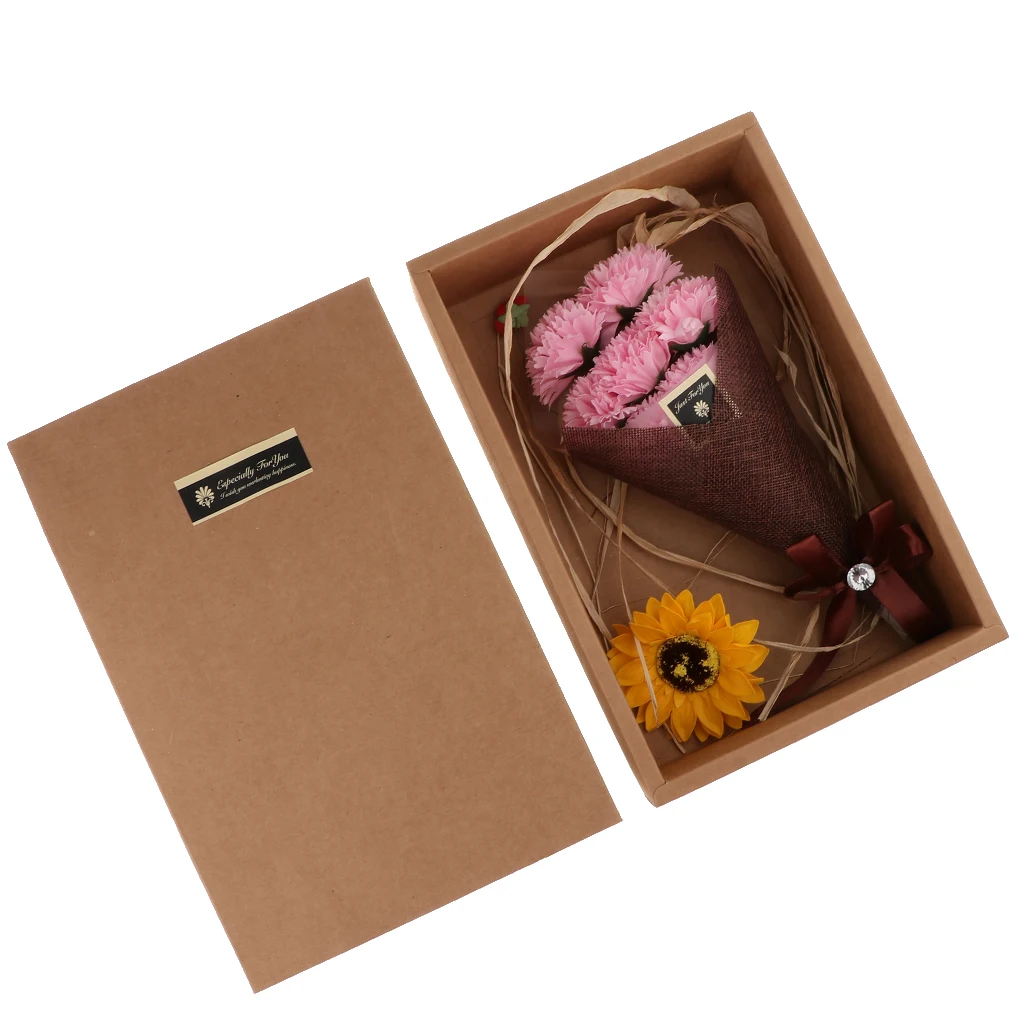 7pcs Soap Rose Flowers Box Birthday Creative Wedding Valentine Gift