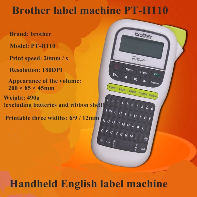 PT H110 портативный принтер для этикеток новый оригинальный английский|label printer|portable