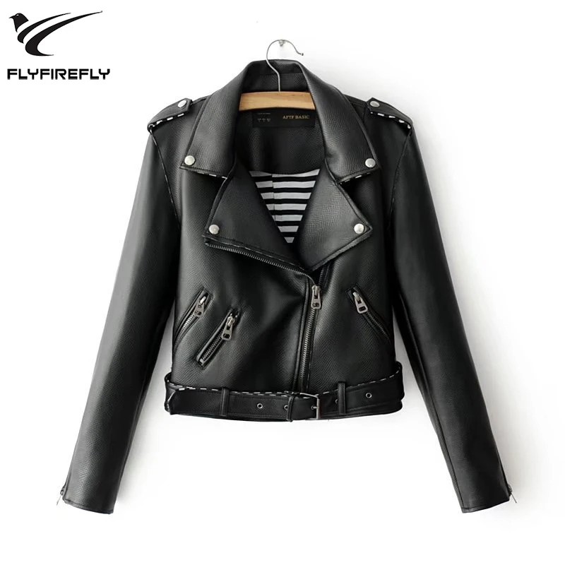 Модная уличная Motorcyc Короткая кожаная куртка Для женщин черный белый цвет молнии
