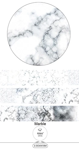 Alideco клейкая лента из рисовой бумаги ватаж кофе мрамор декоративные клейкие ленты Скрапбукинг DIY Бумага японские наклейки 1,5 см* 10 м - Цвет: Marble