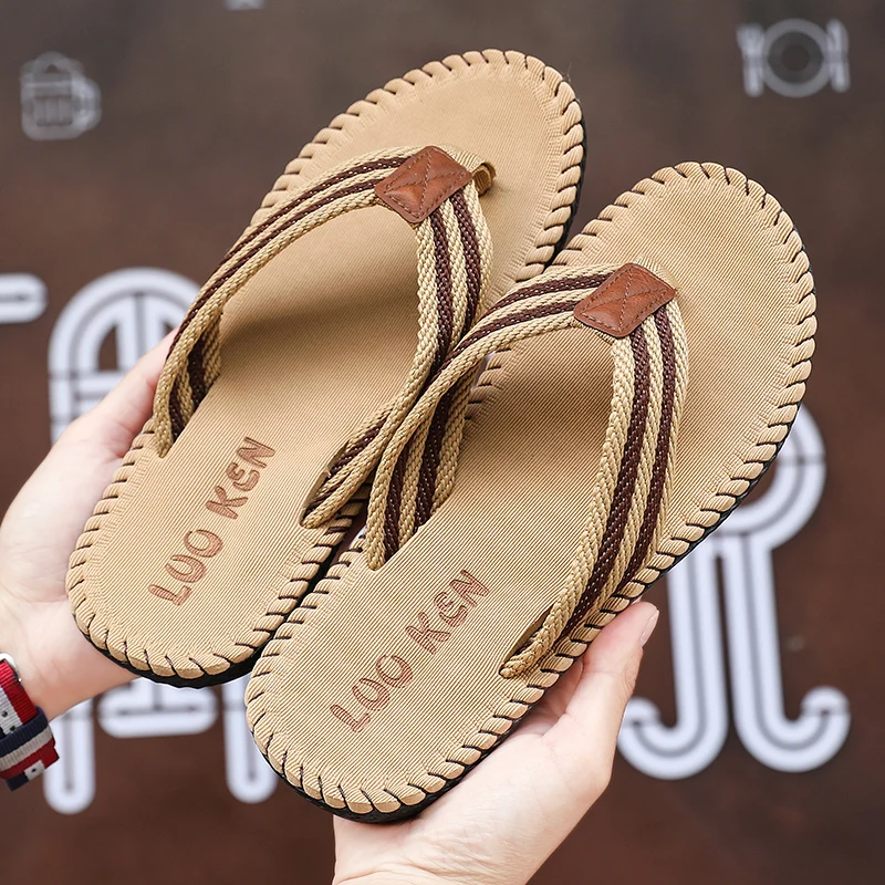 

2019 New Summer Cool Beach Slippers British Style Men Flip Flops Platform Non-slide Male Sandals Casual Flip Flop Zapatos Hombre