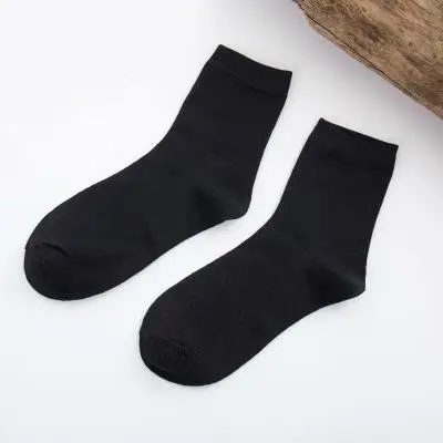 New Women's Bamboo Fiber Colorful Fashion Casual  Harajuku Solid Color Black White Cheap Socks Wholesale 5 Pairs heated socks for women Women's Socks