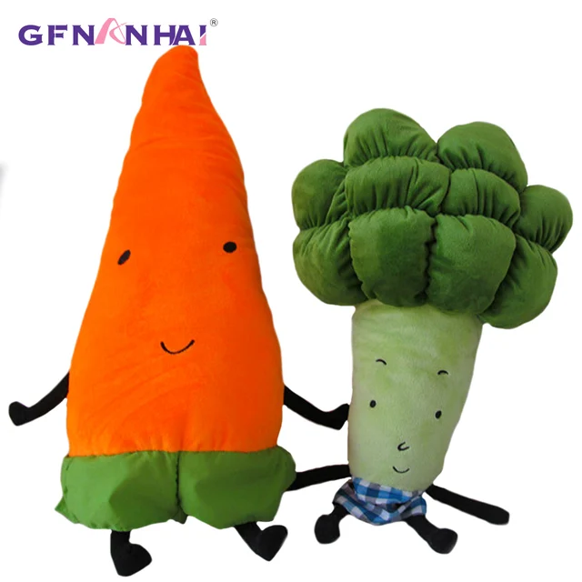 1pc 55/70cm Cartoon Vegetables Plush toy Creative Carrot Broccoli Plush Pillow Stuffed soft toys for Children Kids Birthday Gift 1