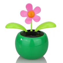 EAFC украшение автомобиля на солнечных батареях Танцующий Цветок качающийся анимированная Танцующая игрушка Подсолнух украшение автомобиля автомобиль забавная игрушка