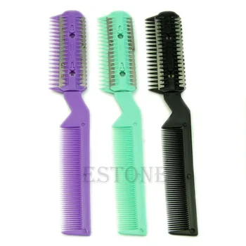 

'Professional Scissor Home DIY Hair Razor Comb Hairdressing Thinning Trimmer Punk