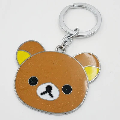 Rilakkuma брелок для ключей для женщин, милый мультяшный брелок для ключей, держатель для ключей, portachiavi chaviro llaveros, подвеска на сумку - Цвет: brown