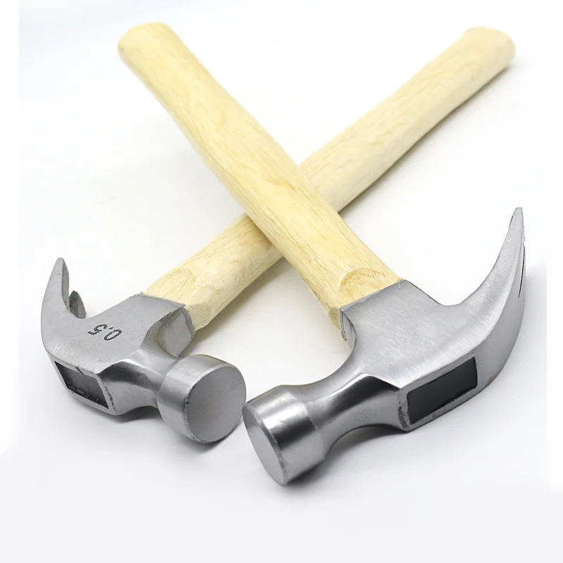 DIY practical wooden handle claw hammer car safety hammer ...