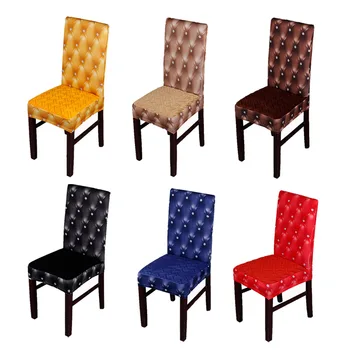 

New 6pcs/lot Grey/Blue/Yellow 7 Colors Stretch Spandex Home Dining Chair Cover Cafe Soft Warm Cotton Chair Seat Cushion