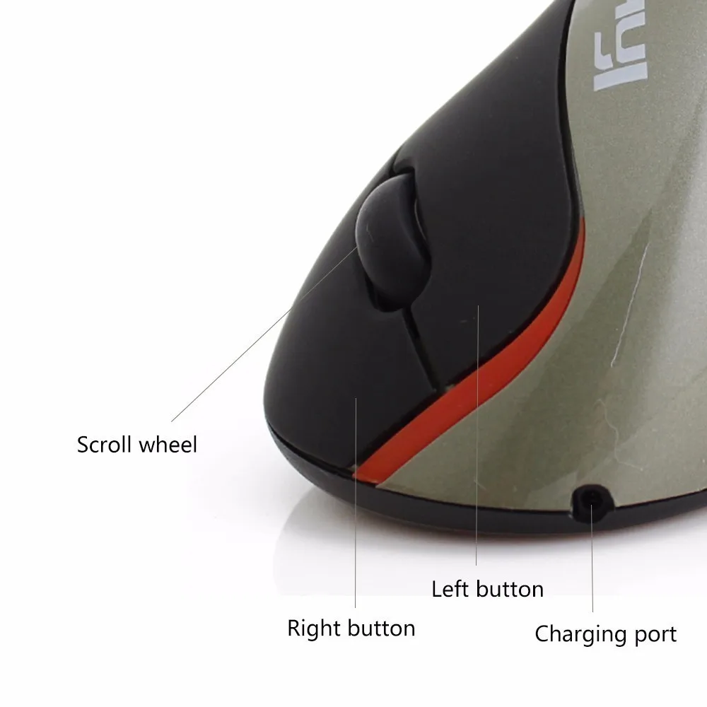 Price CHYI Rechargeable Wireless Mouse Ergonomic Vertical Mouse 1600 DPI USB Built in Optical Computer Gaming Mice For Laptop Desktop