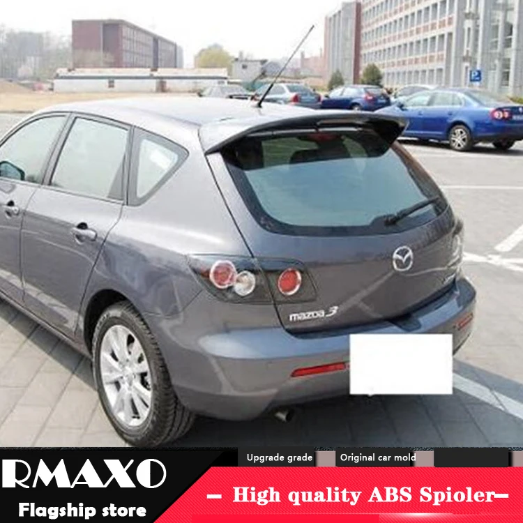 Для MAZDA 3 хэтчбек спойлер 2006-2013 MAZDA 3 Высокое качество абс материал заднее крыло праймер цвет задний спойлер