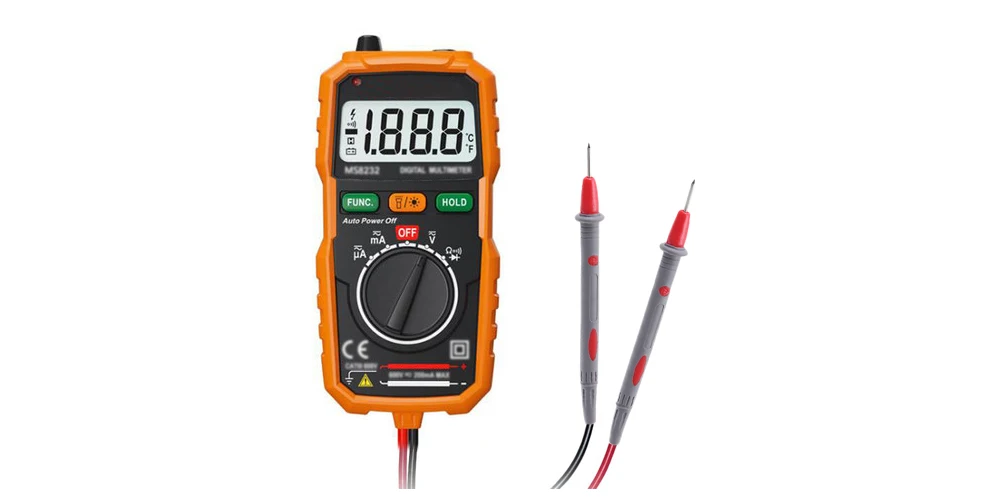 BSIDE T1001 Universal 1000V 10A Digital Multimeter Ultra-sharp Test Lead Kit