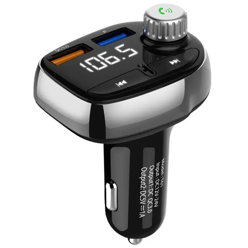 Bluetooth fm-передатчик Handsfree автомобильный комплект MP3-плеер QC3.0 Dual USB зарядное устройство