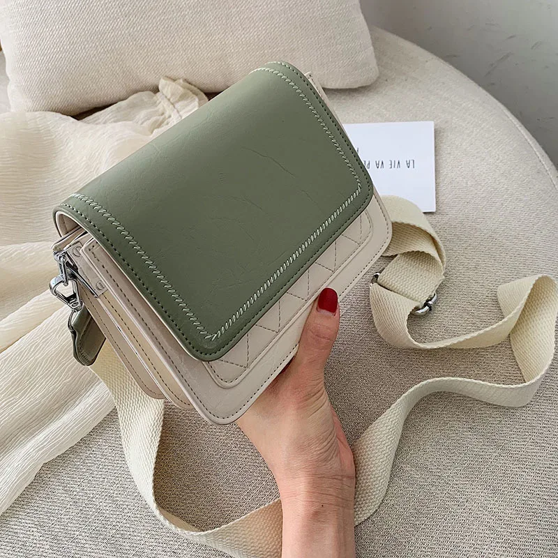 

Women 2019 Summer Contrast Color Grid Small Flap Bags Travel Shoulder Messenger Bag Ladies Phone Purses And Handbags Sac A Main