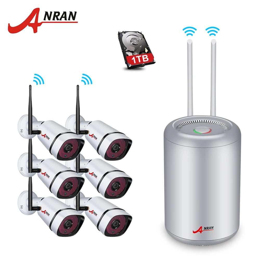 

ANRAN P2P Wireless 8CH 1080P NVR Kit 2.0MP HD Security Camera System Outdoor Night Vision CCTV Home Security System IP Camera
