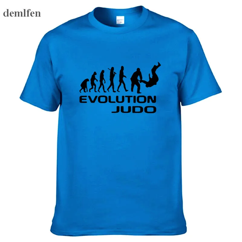 Мужская футболка с круглым вырезом evolation Of Judo хлопковая коротким рукавом для