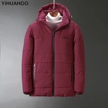 YIHUAHOO зимняя куртка мужская 6XL 7XL 8XL Толстая теплая парка пальто повседневная с капюшоном ветрозащитная мужская хлопковая куртка ветровка мужская PYS-D08