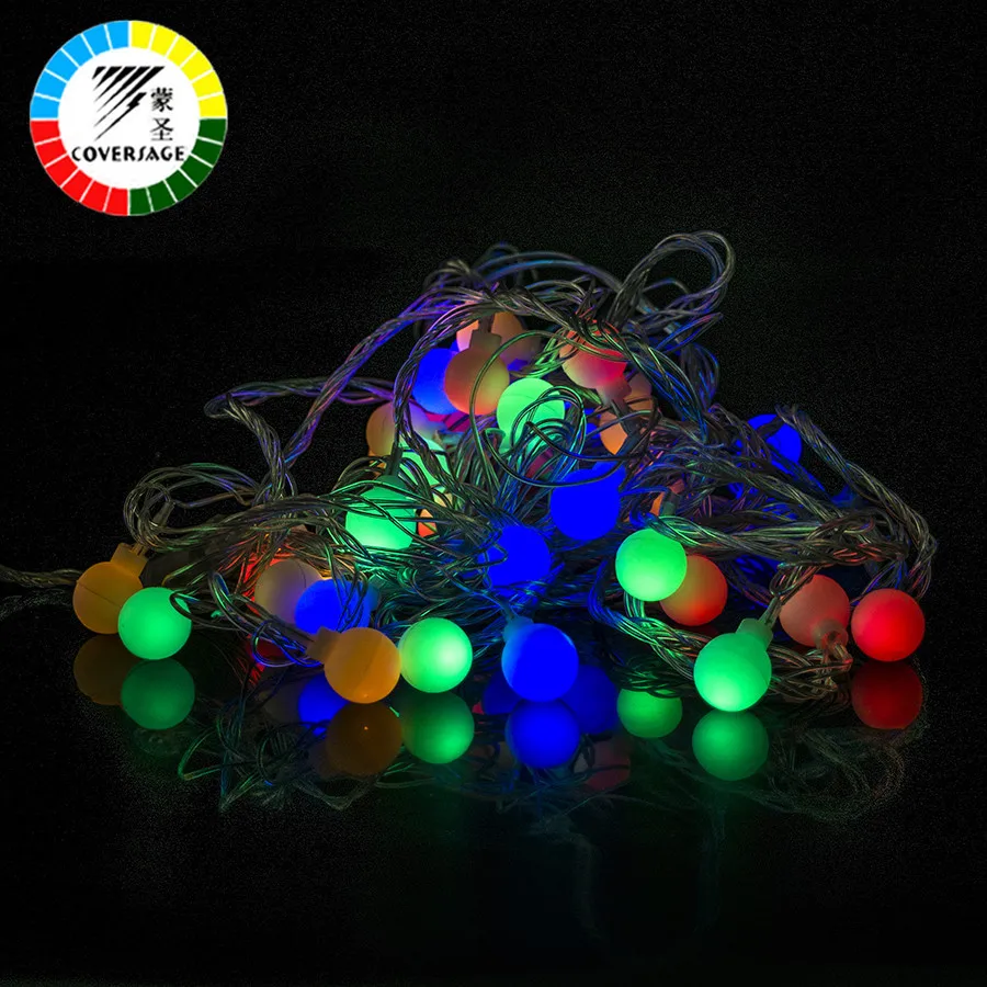 Coversage 20 Led батарея Рождественская елка Гирлянда гирлянда Рождество Крытый открытый шар занавеска Navidad занавеска Волшебные Праздничные огни
