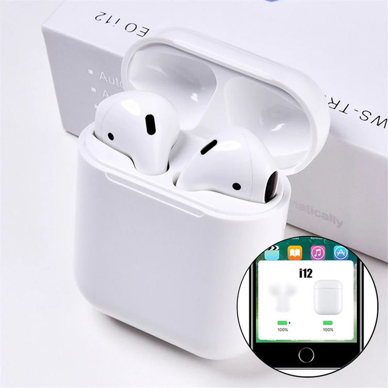 

i12 TWS Bluetooth headset in-ear stereo HIFI sound quality Bluetooth 5.0 automatic connection wireless touch sports Earphones