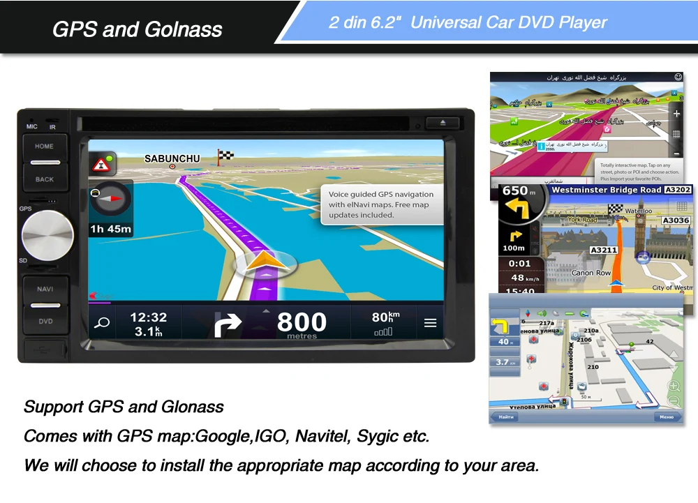 Perfect 6.2 Inch Universal Android 8.1 Car DVD Player for Honda City 1997-2006 for Odyssey/CRV/Fit Jazz/Stream/Everus WIFI 4