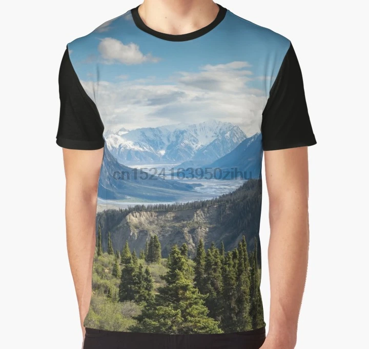 

All Over Print 3D Tshirt Men Funny T Shirt Forest Mountains River National Park Nature Photography Wall Art Graphic T-Shirt