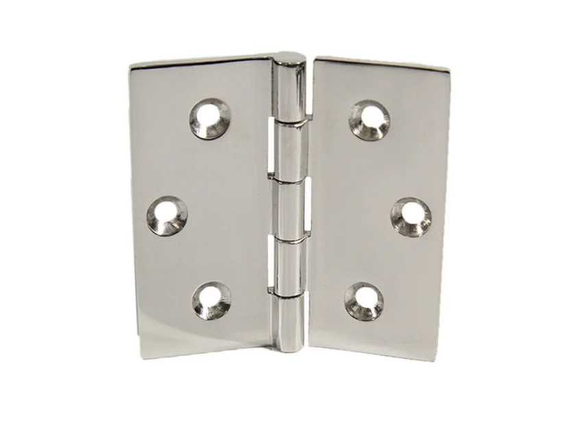 316 Stainless Steel Heavy Duty Hinge 76*76*3.3mm 3*3*0.13 Inch with 6