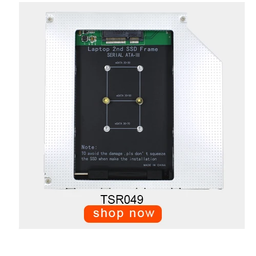 Tishric Алюминий m.2 M2 NGFF SSD 2nd HDD Caddy 12,7 мм SATA 3,0 Optibay жесткий диск корпус адаптер DVD HDD 2,5 чехол для ноутбука