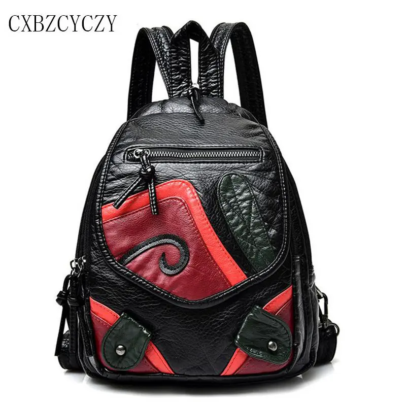 2017 Student Style Backpack Women PU Leather Female Backpacks For Teenage Girls School Bags Brand Shoulder