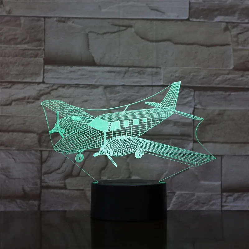

Air Plane Touch/Remote Control Night Light LED Stereo Acrylic 7 Colors Change Bedroom Lamp Boys Birthday Gift GX1783