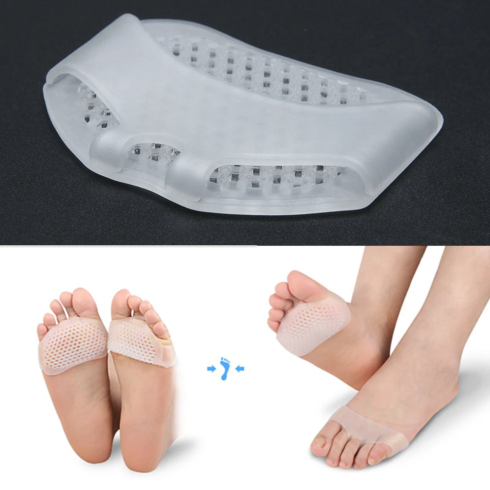 2019 1Pair Silicone Heel Pads Soft Forefoot Half Yard Pads Invisible