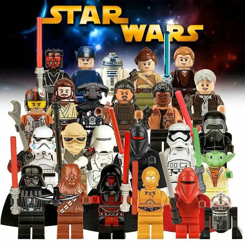 

Star Wars The Last Jedi Yoda Obi-Wan Darth Vader Storm Building Block Compatible with LegoINGlys Starwars Kids Action Figure Toy