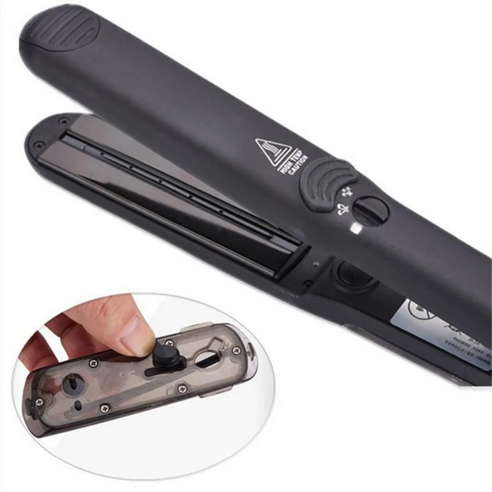 

JuneJour Drop shipping Steam Hair Straightener Curler Ceramic Heating Dry & Wet Flat Iron Styling Tools Straightening Irons