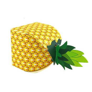 

OurDecok 50Pcs Hawaiian Favors Gift Candy Boxes Paper Pineapple Gift Bag Beach Wedding Decorations Home Party Birthday Supplies